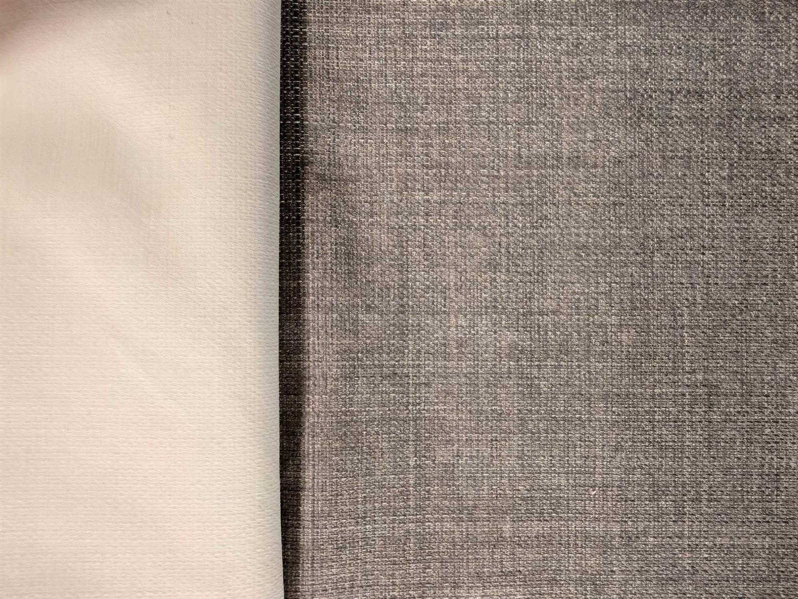 Flocked White Back Blackout Fabric